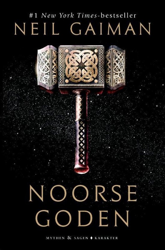 Omslag van het boek Noorse goden, geschreven door Neil Gaiman