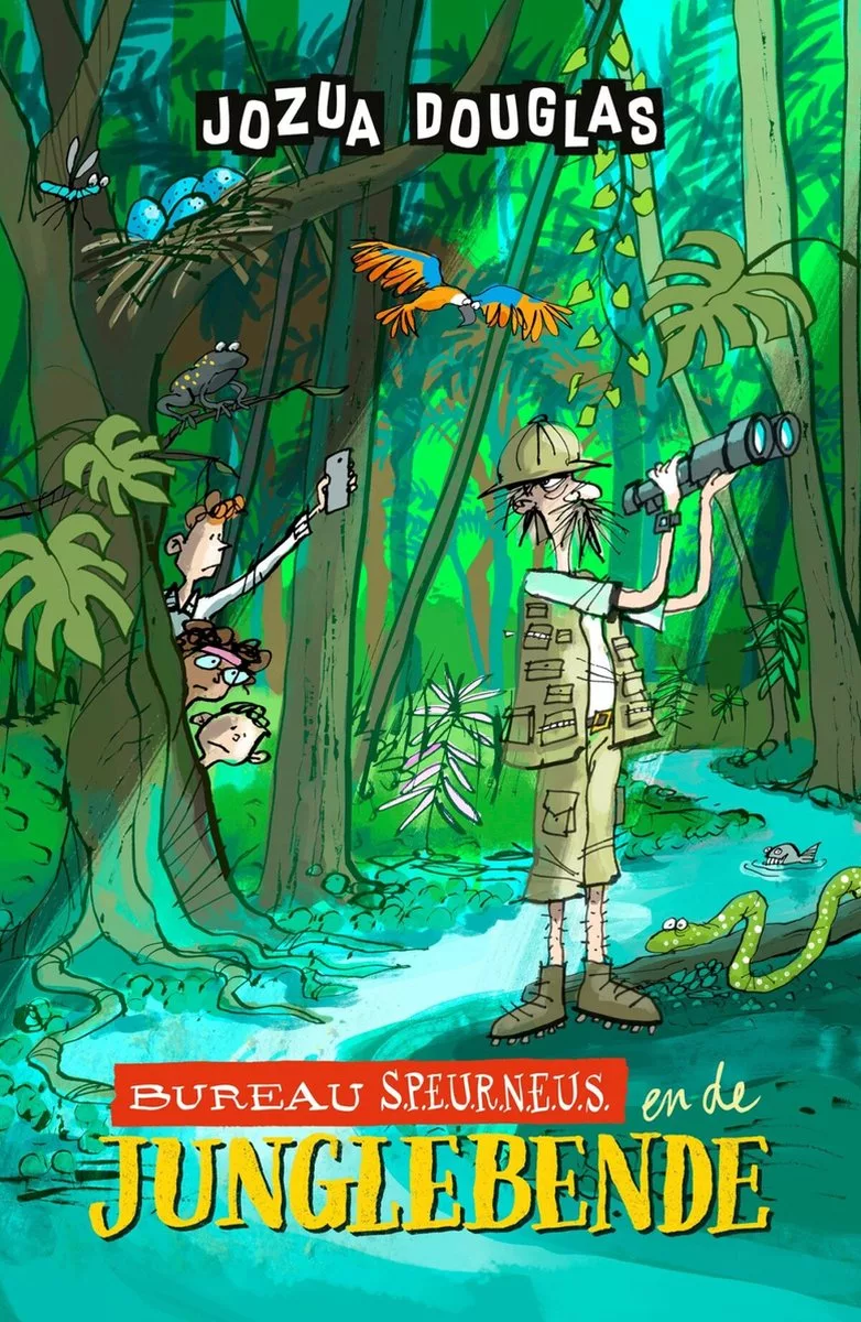 Boekomslag bureauspeurneus en de junglebende van Joshua Douglas